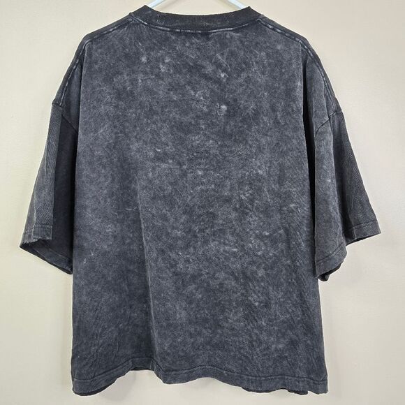 By David Kollar Oversized Pigment Wash Smoke Black SS Crewneck Tee XXXL - Picture 2 of 5